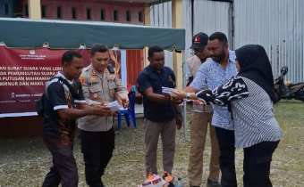 Pemusnahan Surat Suara Sisah PSU Gubernur Papua 2025
